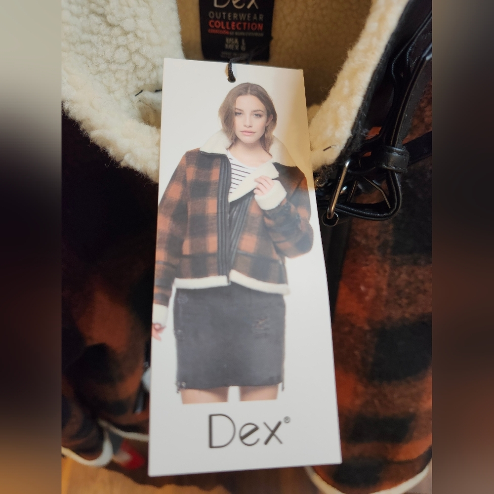 Plaid Bomber Jacket - Black and Orange - Picture 5 of 10